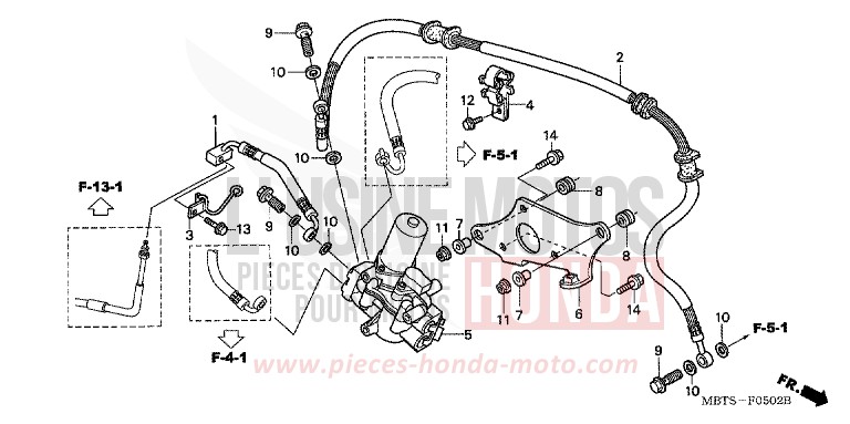 ABS-EINHEIT (VORNE) von Varadero ABS MUTE BLACK METALLIC (NH359) von 2006